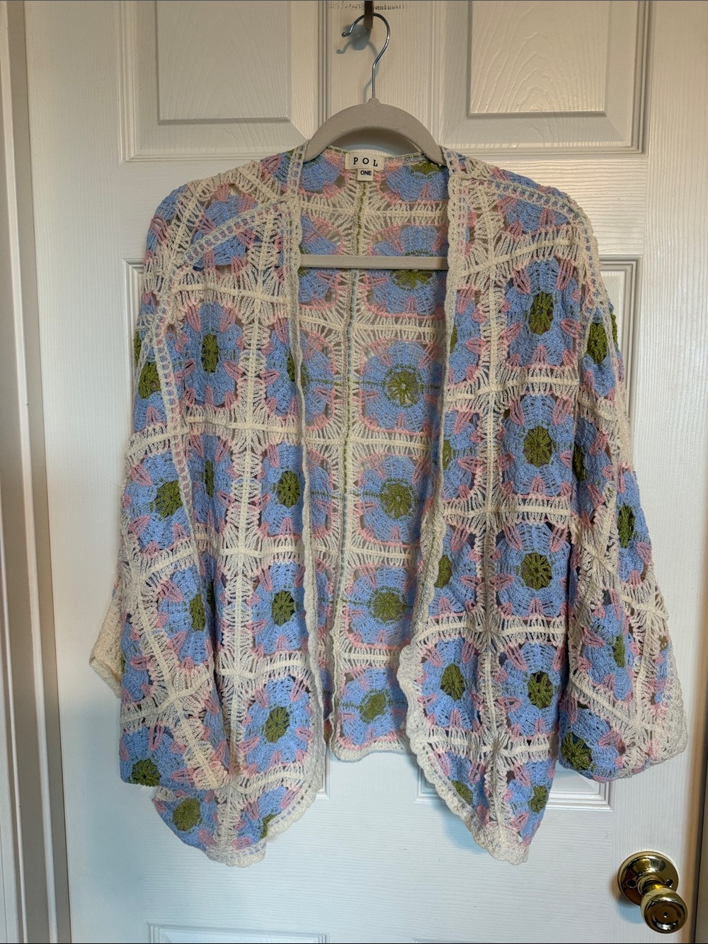 POL 🆕 Crochet Open-Front Cardigan - Picture 2 of 4